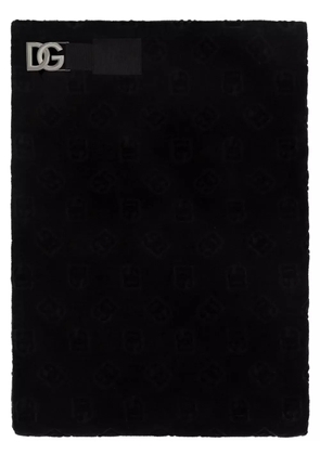 Dolce & Gabbana DG Monogram jacquard beach towel - Black