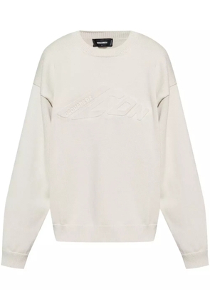 DSQUARED2 logo-embossed sweatshirt - White