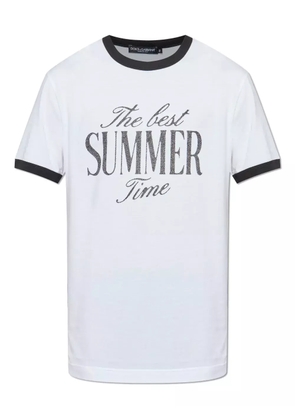 Dolce & Gabbana text-print T-shirt - White
