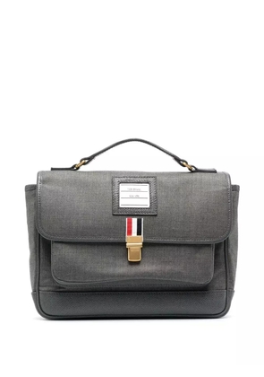 Thom Browne 120's twill school bag backpack - Grey