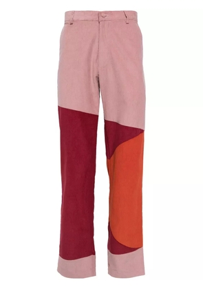 KidSuper colour-block corduroy trousers - Pink