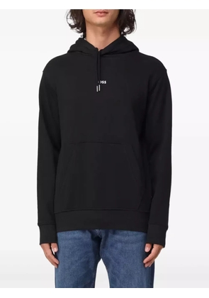 BOSS logo-print hoodie - Black