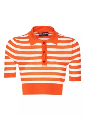 Dolce & Gabbana striped polo shirt - Orange