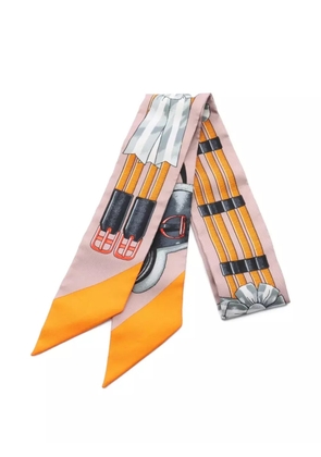 Hermès Pre-Owned 2021 Jumping ribbon scarf - Pink
