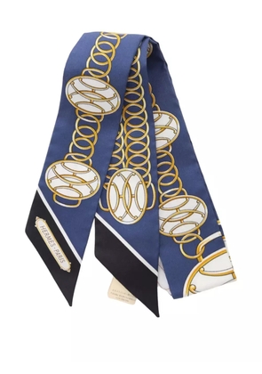 Hermès Pre-Owned 2021 Lift Profile ribbon scarf - Blue