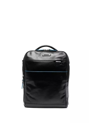 PIQUADRO logo-plaque backpack - Black