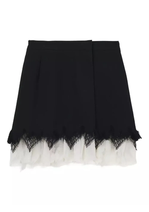 Alexander McQueen wool A-line skirt - Black