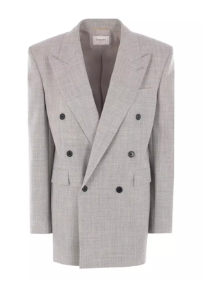 Saint Laurent wool-silk blazer - Grey
