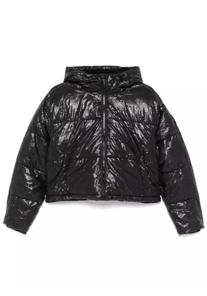 DKNY crosswalk-print cropped jacket - Black