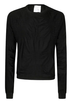 ROA ruched-detail T-shirt - Black