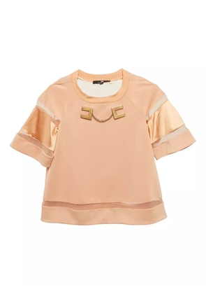 Elisabetta Franchi satin T-shirt - Orange
