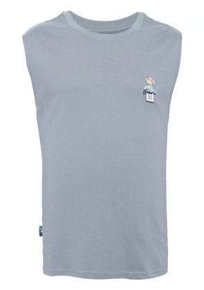 Musium Div. Van Gogh embroidered-motif cotton vest - Blue