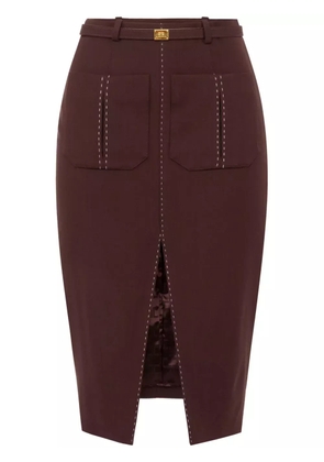 Elisabetta Franchi wool skirt - Brown