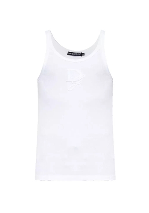 Dolce & Gabbana logo-embroidered vest - White