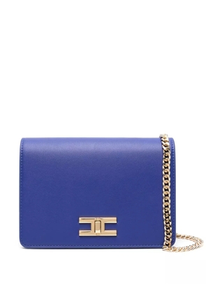 Elisabetta Franchi logo-plaque cross body bag - Blue