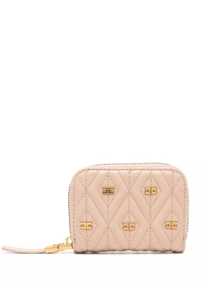 Elisabetta Franchi Étoile quilted wallet - Neutrals