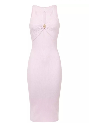 Elisabetta Franchi ribbed-knit cut-out dress - Pink