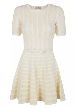 Elisabetta Franchi striped knitted dress - Yellow