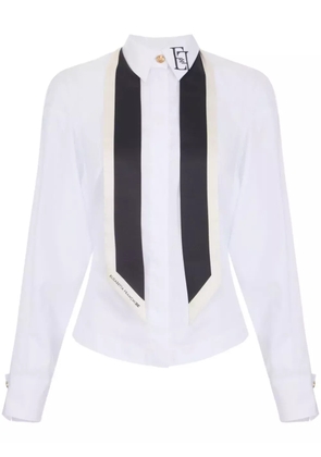 Elisabetta Franchi scarf-detail poplin shirt - White