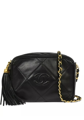 CHANEL Pre-Owned 1985-1990 diamond-quilted camera bag - Black