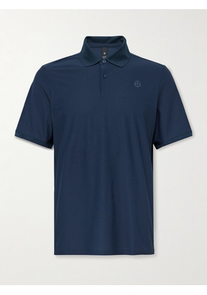 Lululemon - Striped Stretch Recycled-Mesh Tennis Polo Shirt - Men - Blue - S