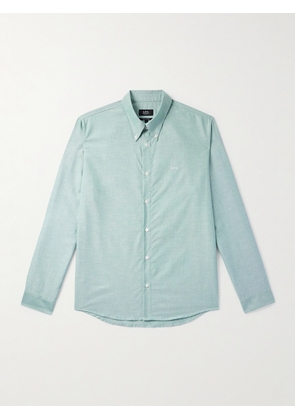 A.P.C. - Greg Button-Down Collar Logo-Embroidered Striped Cotton Shirt - Men - Green - XS