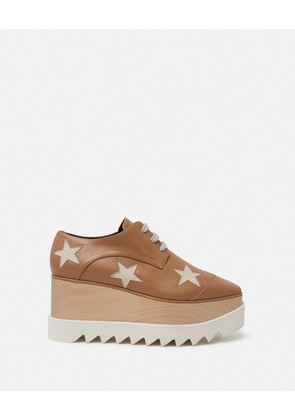 Stella McCartney - Elyse Stars Platform Shoes, Woman, Butterscotch, Size: 39