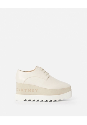 Stella McCartney - Elyse Logo Platforms, Woman, White, Size: 40