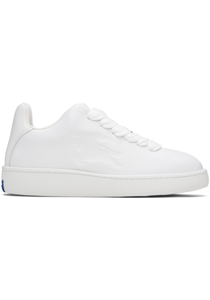 Burberry White Leather Box Sneakers