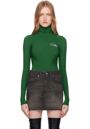 MM6 Maison Margiela Green Jersey Bodysuit