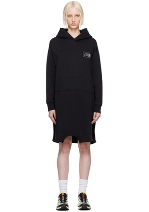 MM6 Maison Margiela Black Printed-Logo Midi Dress