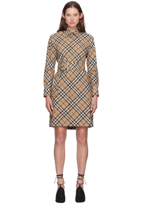 Burberry Beige Vintage Check Minidress