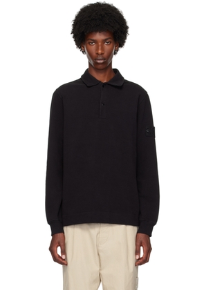 Stone Island Black Logo Patch Polo