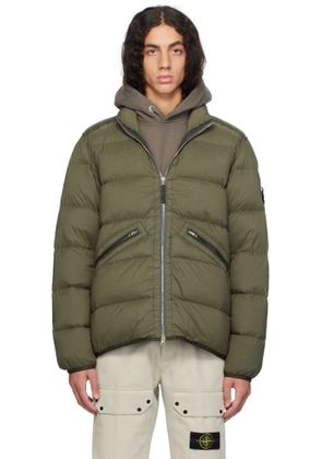 Stone Island Khaki 43028 Seamless Tunnel Nylon Down Jacket