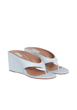 ALAÏA Wedge Thong Mule in Bleu Delave - Baby Blue. Size 38 (also in ).