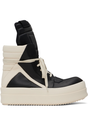 Rick Owens Black & Off-White Hollywood Mega Bumper Geobasket Sneakers
