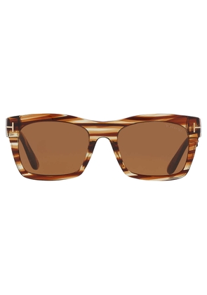 Tom Ford Nico Vintage Brown Square Mens Sunglasses FT1062 56E 56