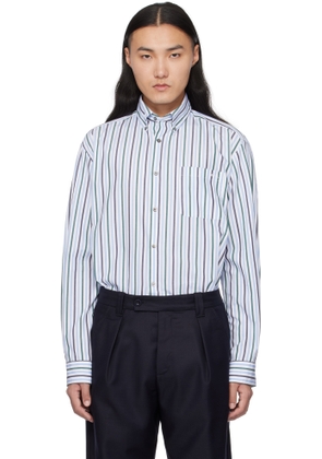 A. P.C. Blue Mateo Logo Shirt