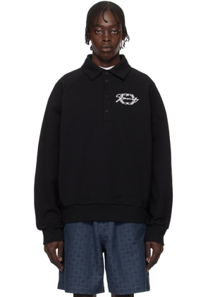 Givenchy Black 'GIVENCHY' Medallion Polo