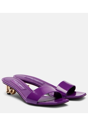 Dolce&Gabbana DG leather mules