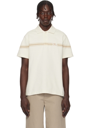 Burberry Beige Striped Cotton Polo