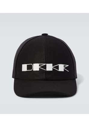 Rick Owens Logo cotton canvas baseball cap