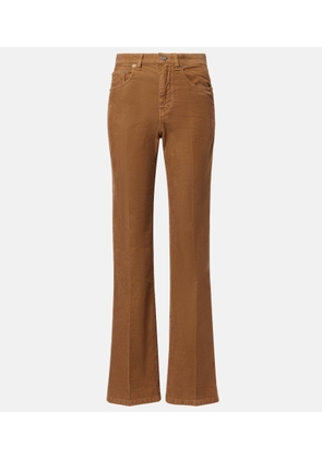 Saint Laurent Clyde cotton corduroy wide-leg pants