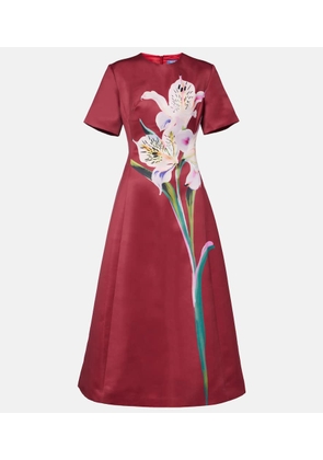 Leo Lin Caroline floral satin midi dress