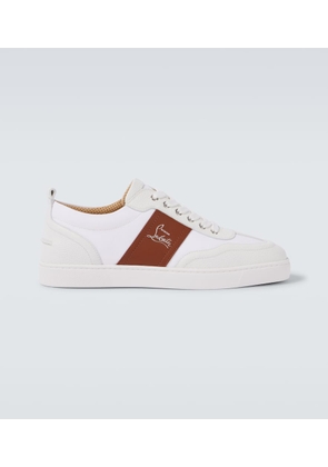 Christian Louboutin Retero leather-trimmed canvas sneakers