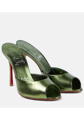 Christian Louboutin Me Dolly 100 metallic leather mules