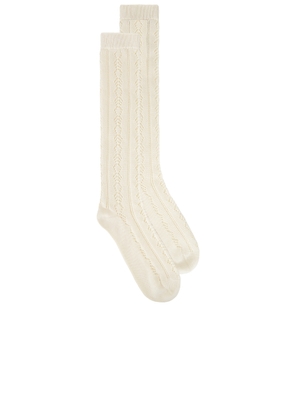 Valentino Socks in Burro - Cream. Size L/XL (also in ).