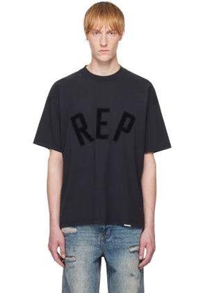 Represent Black 'Rep' Appliqué T-shirt