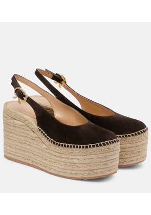 Gianvito Rossi Suede slingback espadrille wedges