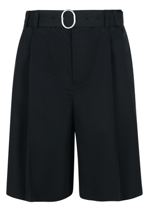 Jil Sander Black Cotton Blend Bermuda Shorts